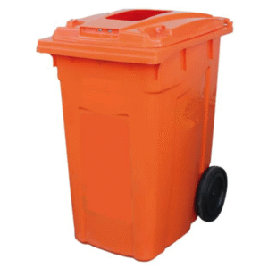 עגלת אשפה בצבע כתום 360 ליטר