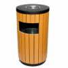 פח חוץ עגול דמוי עץ WPC – עם או ללא מאפרה FE-3880WO