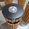 פח חוץ עגול דמוי עץ WPC – עם או ללא מאפרה FE-3880WO