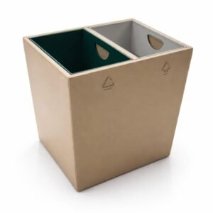 פח מיחזור לחדר דמוי עור יוקרתי