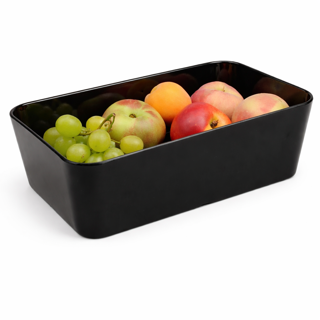 קערה מלבנית גאמה מלמין שחור 25.5×15 ס"מ