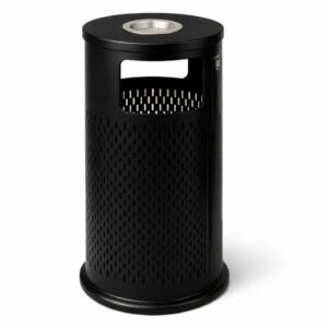 פח חוץ עגול מרושת שחור