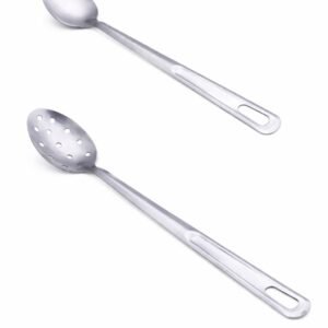 כף הגשה מנירוסטה - עם חורים / ללא חורים