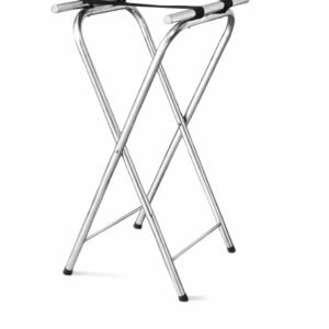 מעמד למגשים “חמור” – נירוסטה עם רצועות שחורות