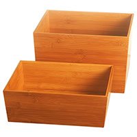 מיכל 1/2 עץ במבוק 32X26X20
